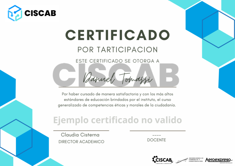 Certificado por participacion geometrico verde y blanco